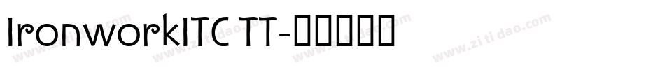 IronworkITC TT字体转换